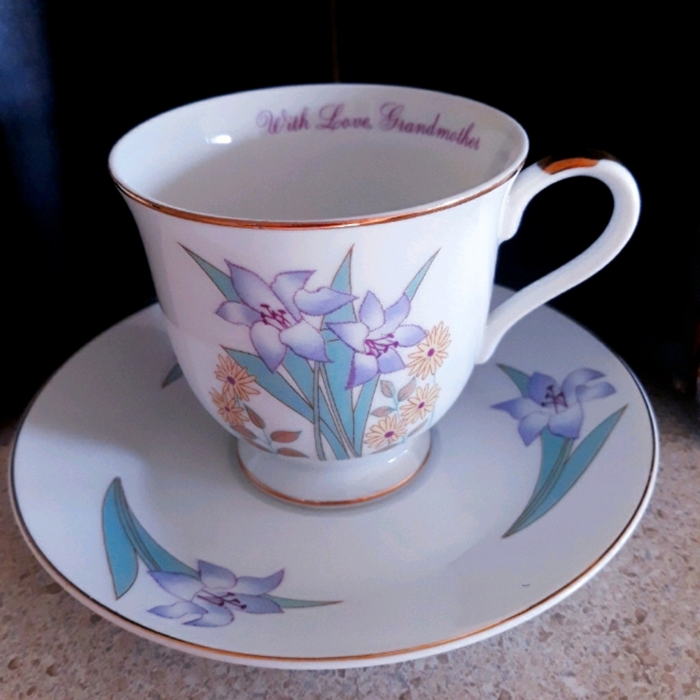 Vintage Russ Berrie & Company tea cup & saucer
